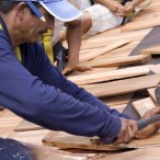 installing wooden roofing