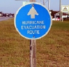 hurricane evacuate route